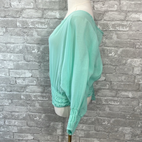 Andi Bagus Green Blouse with Relaxed Boxy Smock fit - Picture 3 of 6
